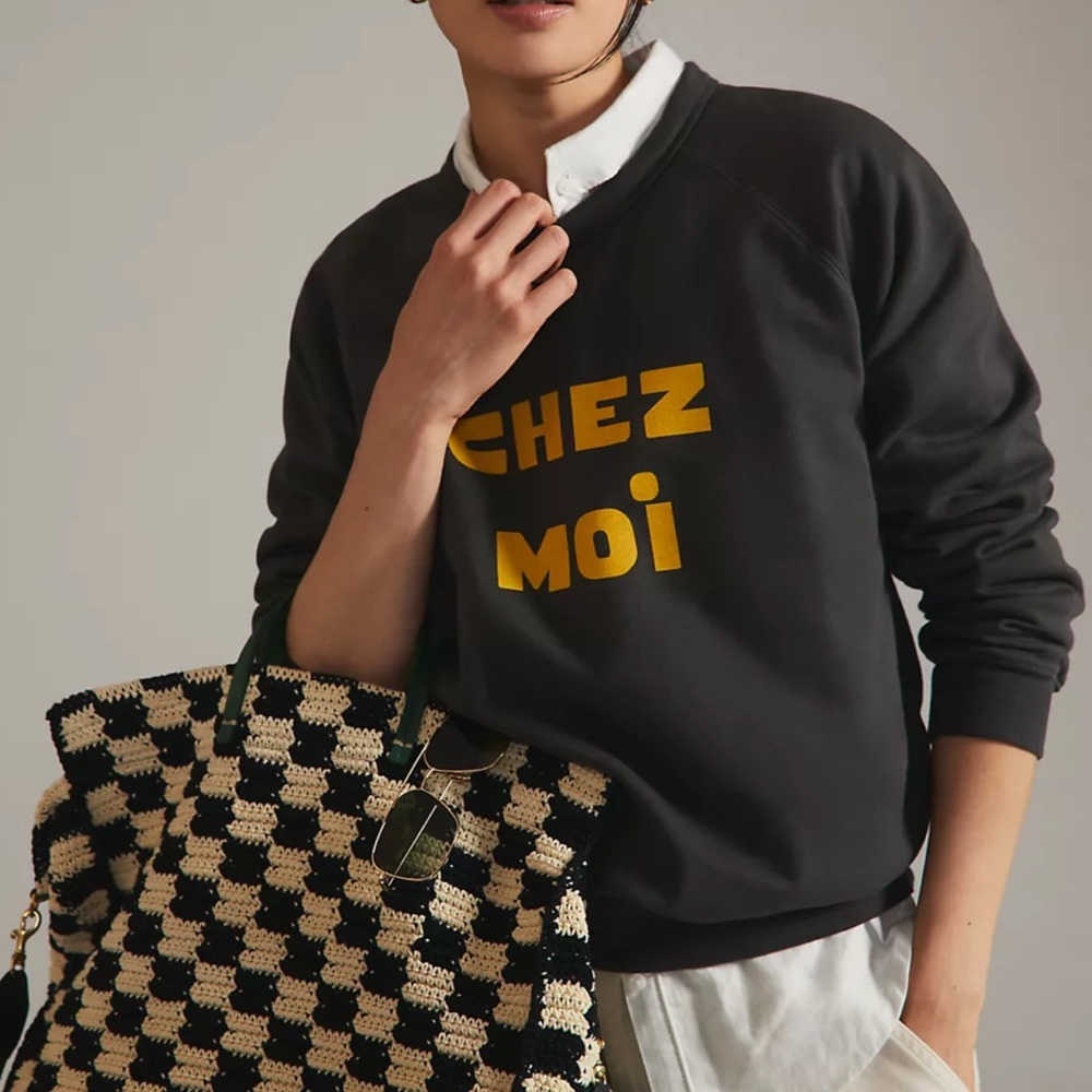 Clare V. Chez Moi Chez Toi Graphic Sweatshirt